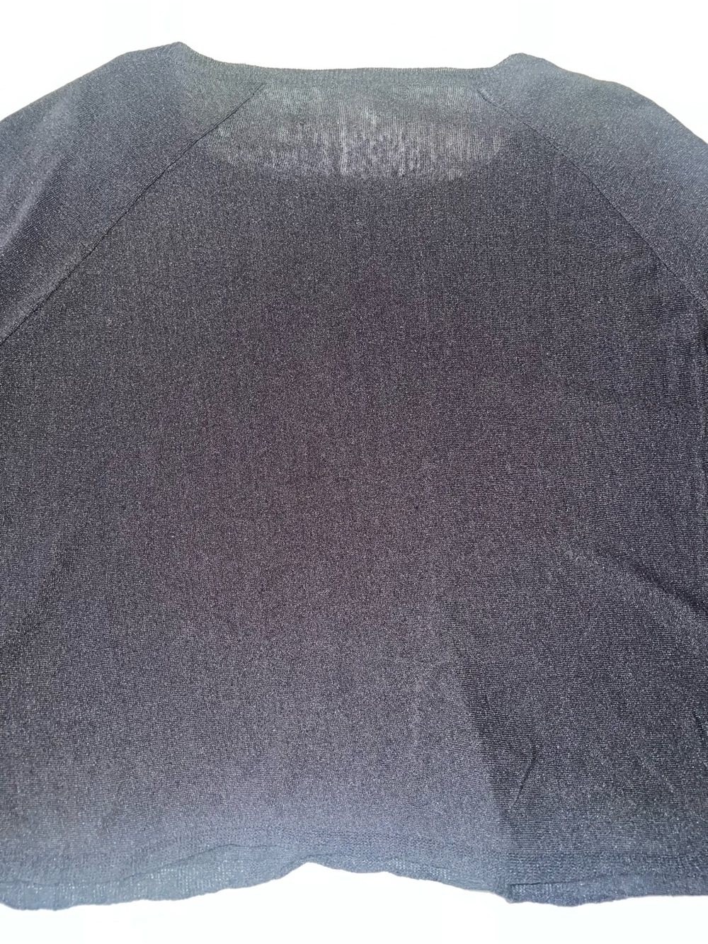 Eileen Fisher Charcoal Gray Organic Linen Hi Low Hem Long Sleeve Top Sz M - Picture 8 of 10